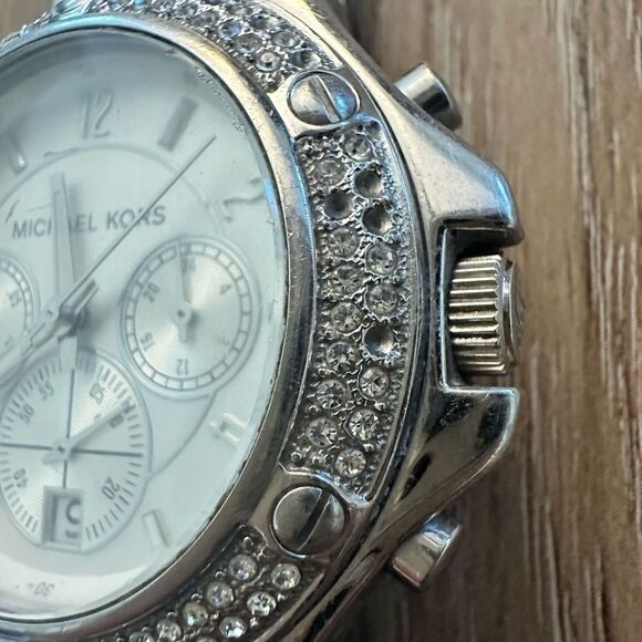 Michael Kors Silver Watch w/Rhinestone XS main image 6